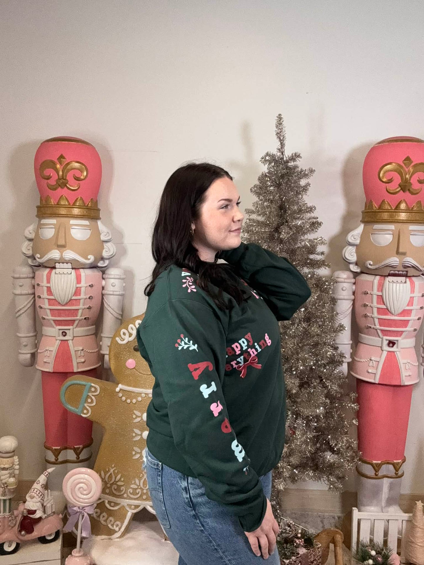 Holly Merry Everything ~ Forest Green Crewneck Sweatshirt