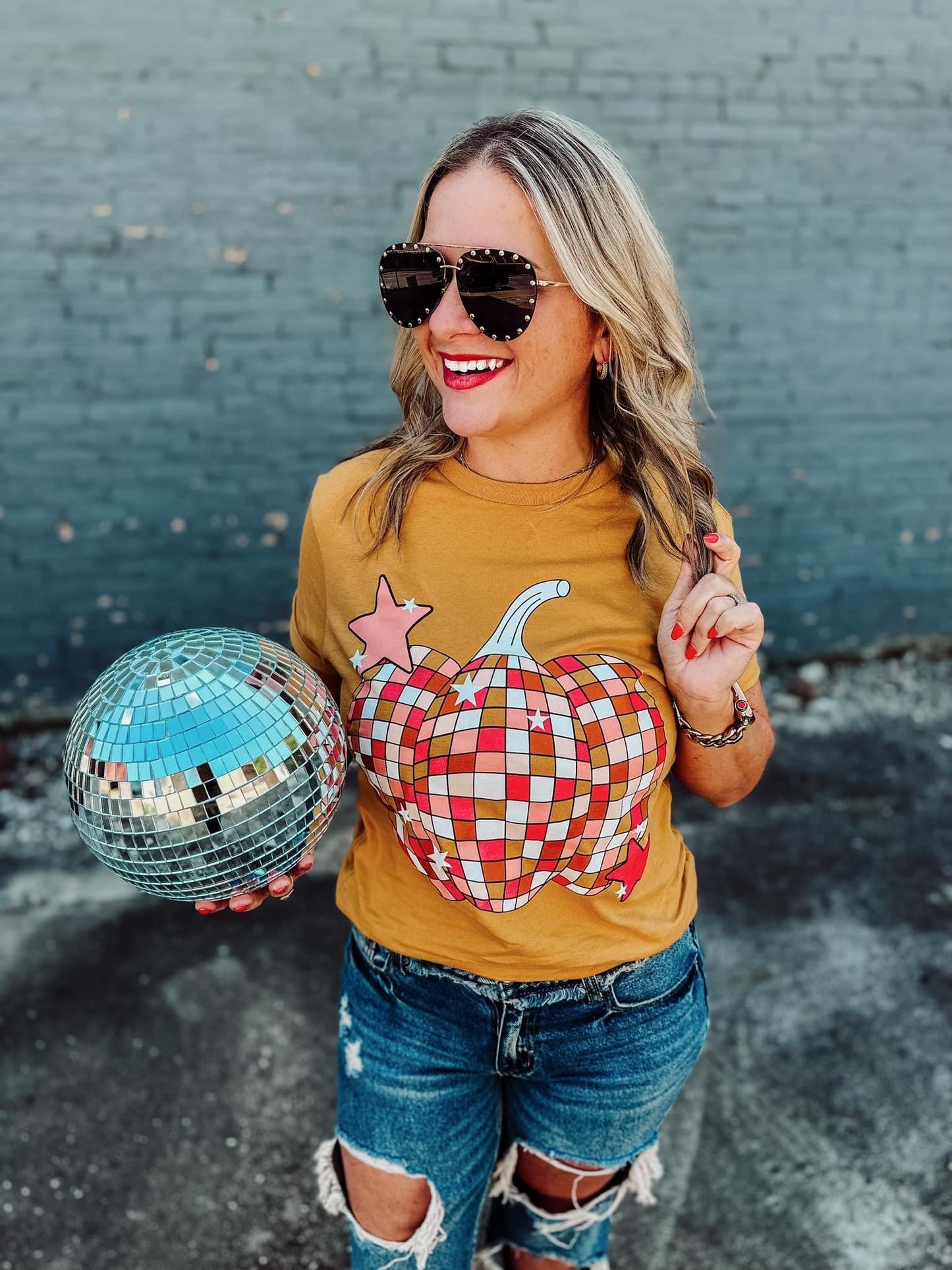 Disco Pumpkin ~ Graphic Tee