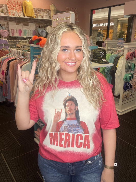 ‘Merica Joe Dirt ~ Bleached Graphic Tee