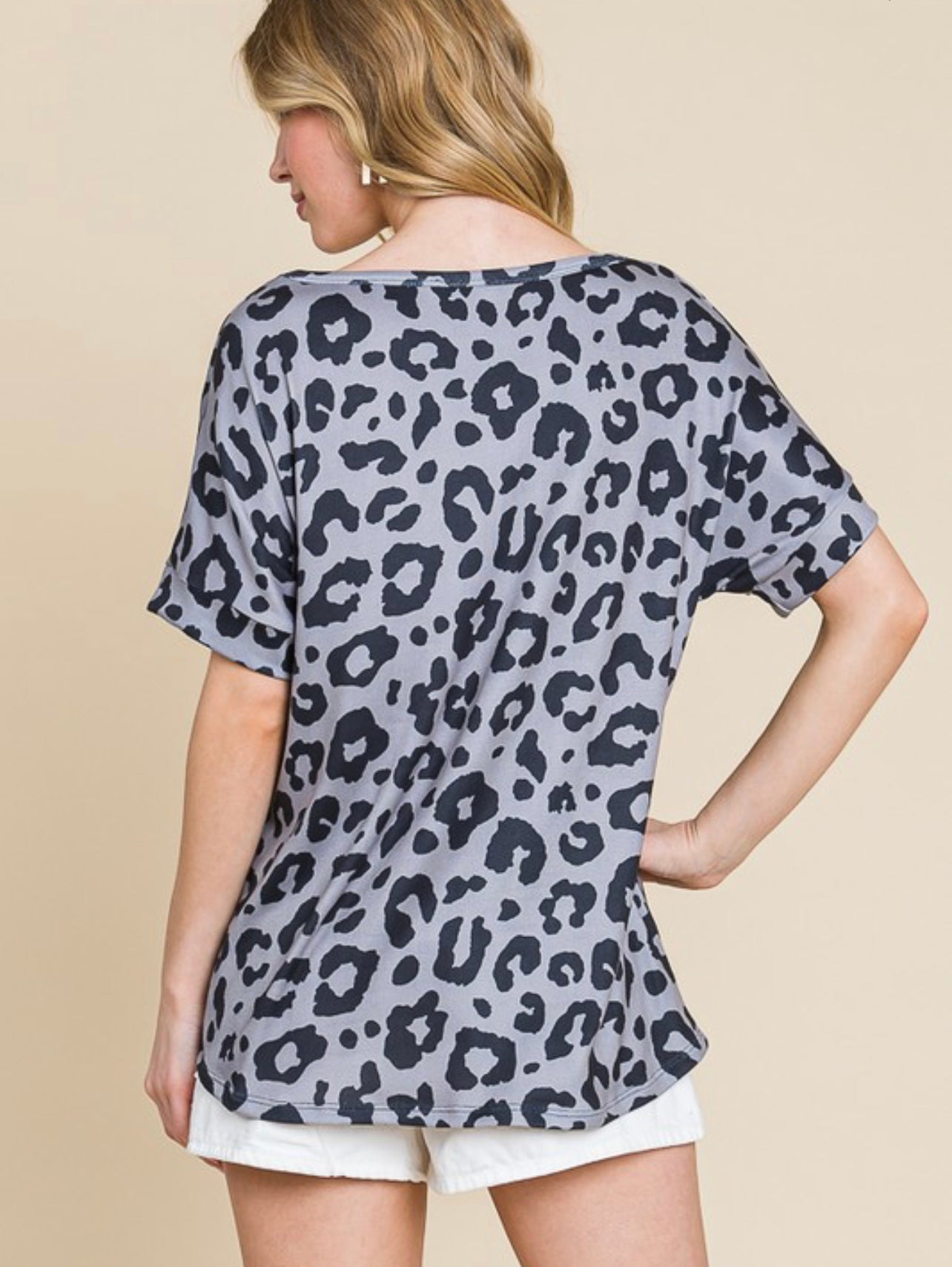 Olivia ~ Soft Animal Print Top