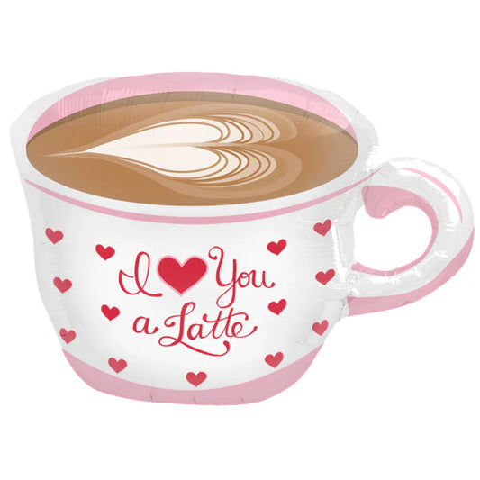 I Love You A Latte - 24 Inch Mylar Balloon