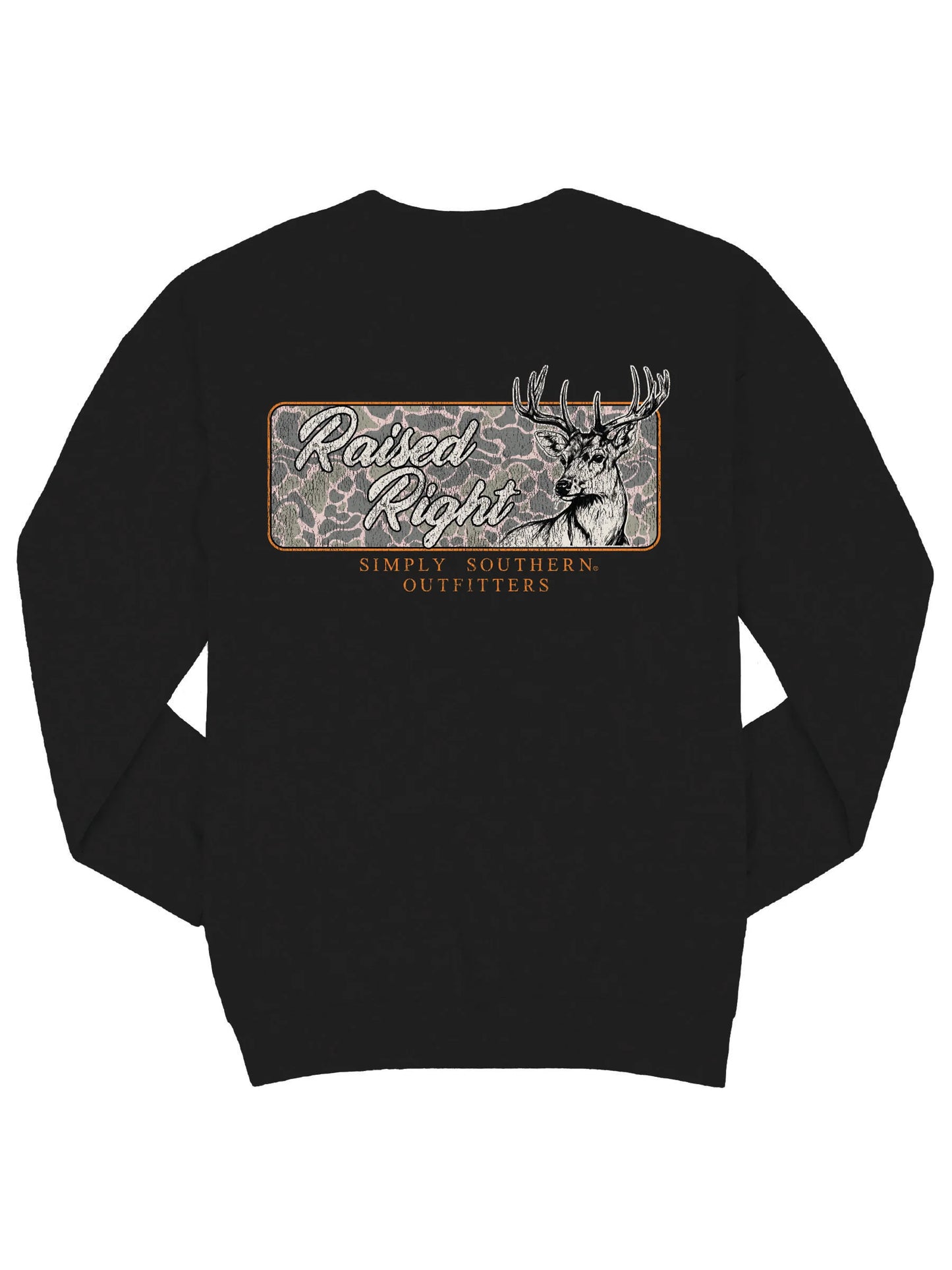 Raised Right Camo - Men’s Simply Southern Sweatshirt