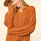 Leaves Are Falling ~ Rust Chunky Loose Fit Sweater