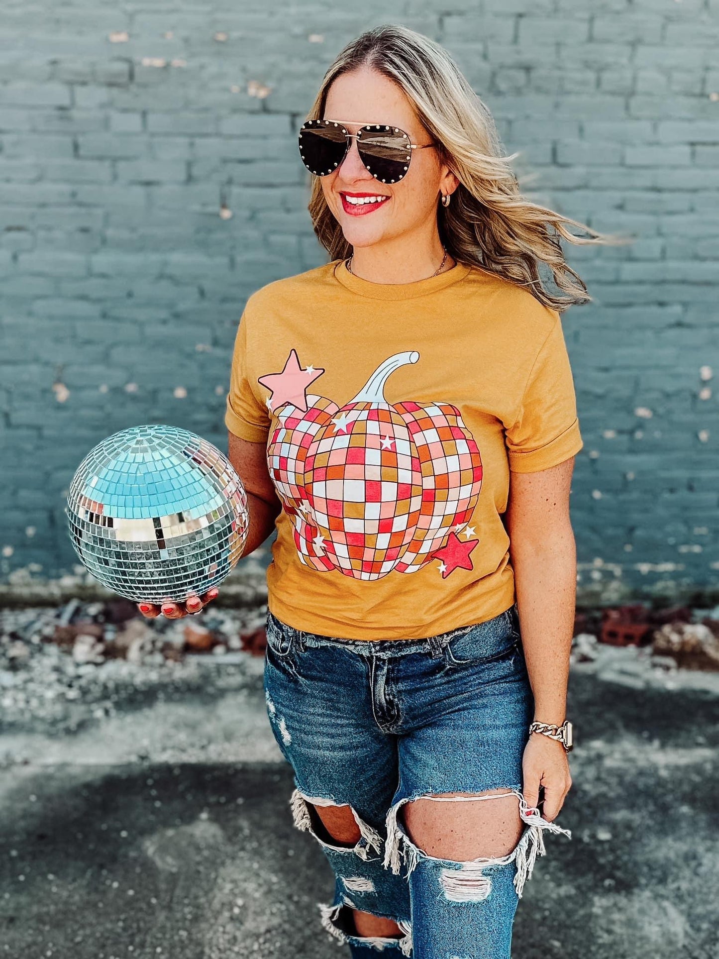 Disco Pumpkin ~ Graphic Tee