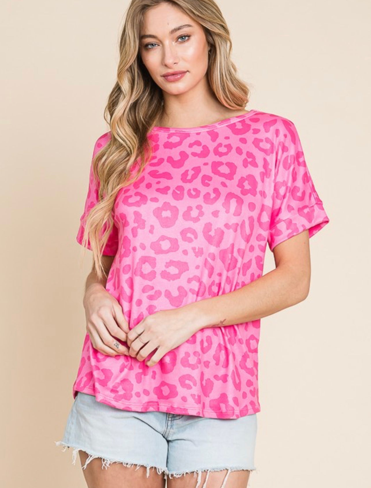 Olivia ~ Soft Animal Print Top