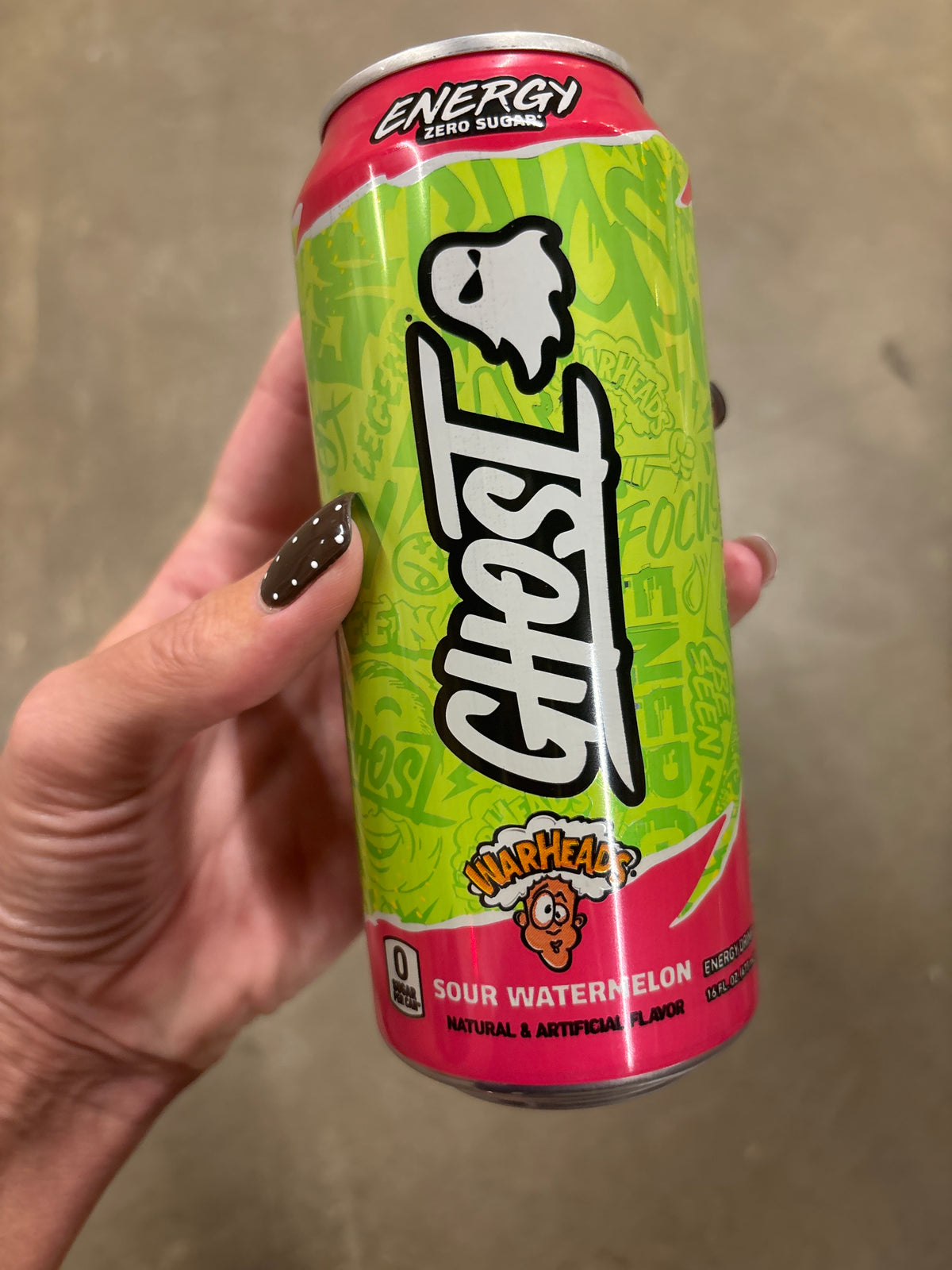 Sour Watermelon Warheads Ghost Energy