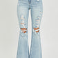 Rihanna ~ Risen Brand High Waist Distressed Flares