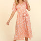 Lovely Lady May ~ Coral Daisy Print Dress