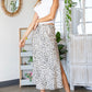 Marley ~ Satin Animal Print Midi Skirt