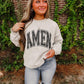 Amen ~ Sand and Charcoal Screen Printed Sweatshirt