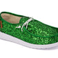 Kayak ~ Corky’s Green Glitter Slip On Shoes