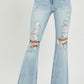 Rihanna ~ Risen Brand High Waist Distressed Flares