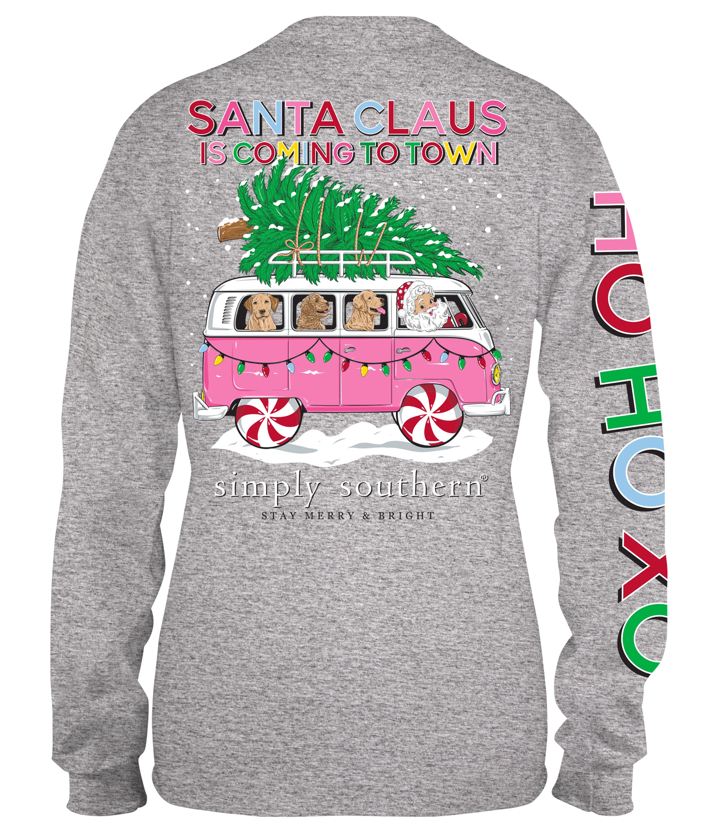 Santa Claus Is Coming To Town ~ Long Sleeve Simply Southern Tee