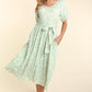 Lovely Lady May ~ Mint Daisy Print Dress