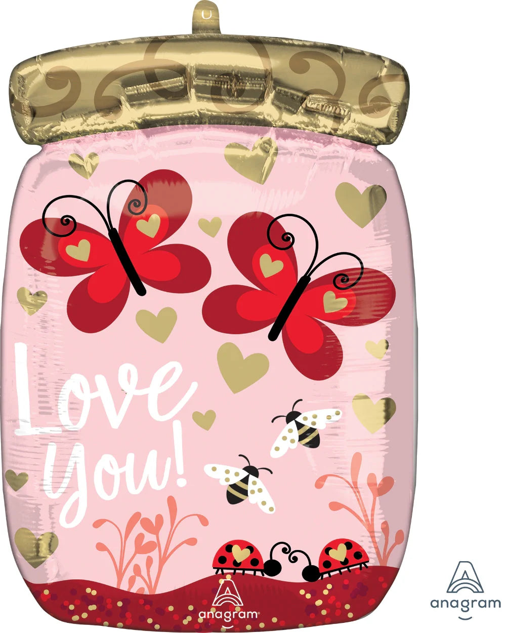 Love You Firefly Jar - 17 Inch Mylar Balloon