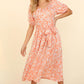 Lovely Lady May ~ Coral Daisy Print Dress