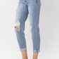 Maddie ~ Light Wash Boyfriend Fit Judy Blue Jeans