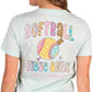 Softball Vibes Only ~ Mint Green Simply Southern Tee