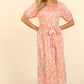 Lovely Lady May ~ Coral Daisy Print Dress