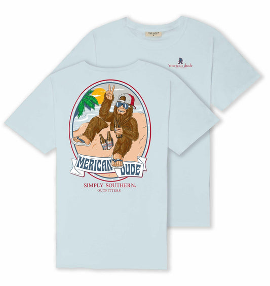 ‘Merican Dude ~ Sasquatch Big Foot Beach Tee