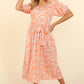 Lovely Lady May ~ Coral Daisy Print Dress