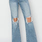 Calvin ~ Risen Brand - Mid-Rise Flare Jeans