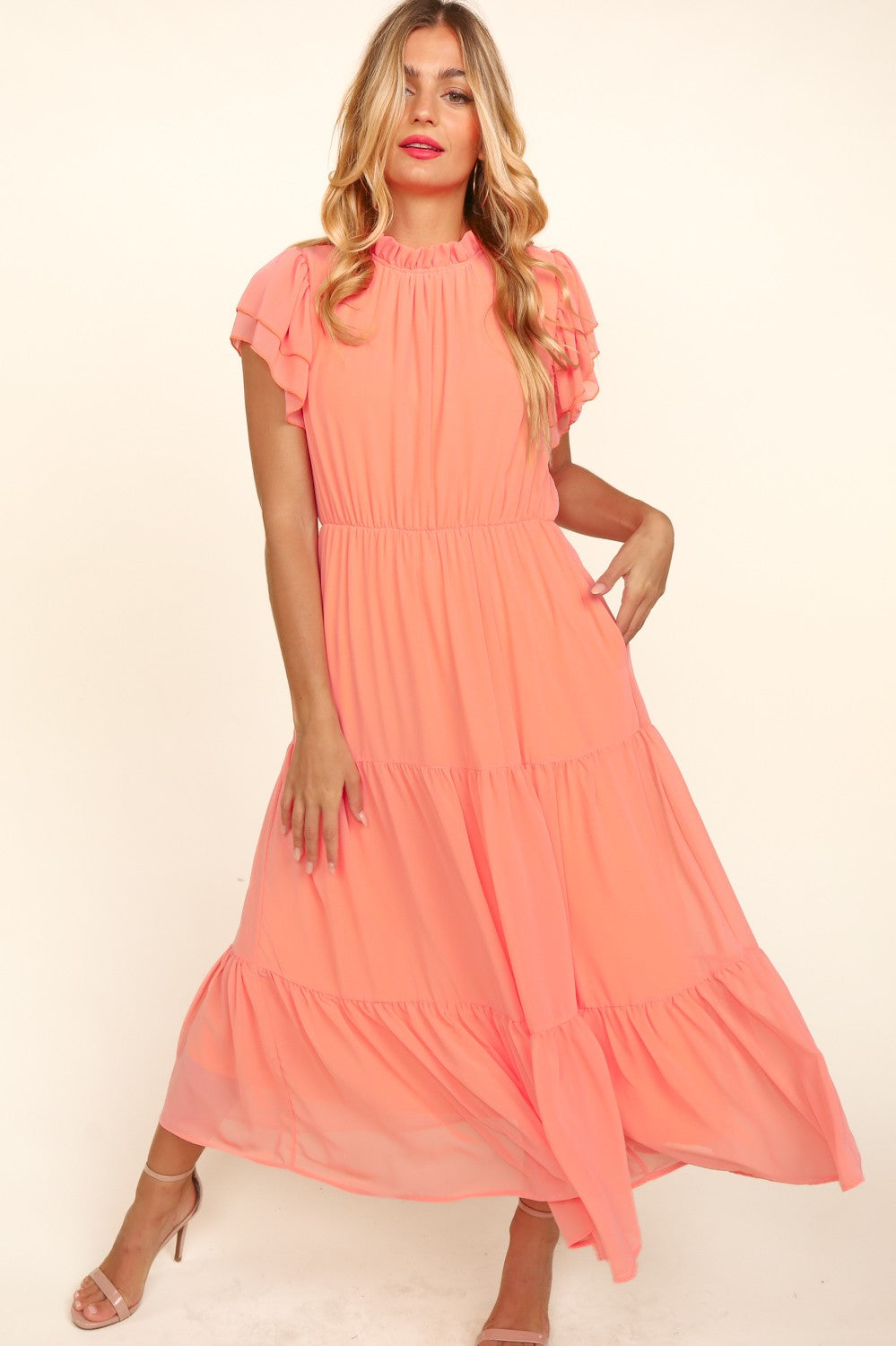 Graceful Beauty ~ Mock Neck Maxi Dress