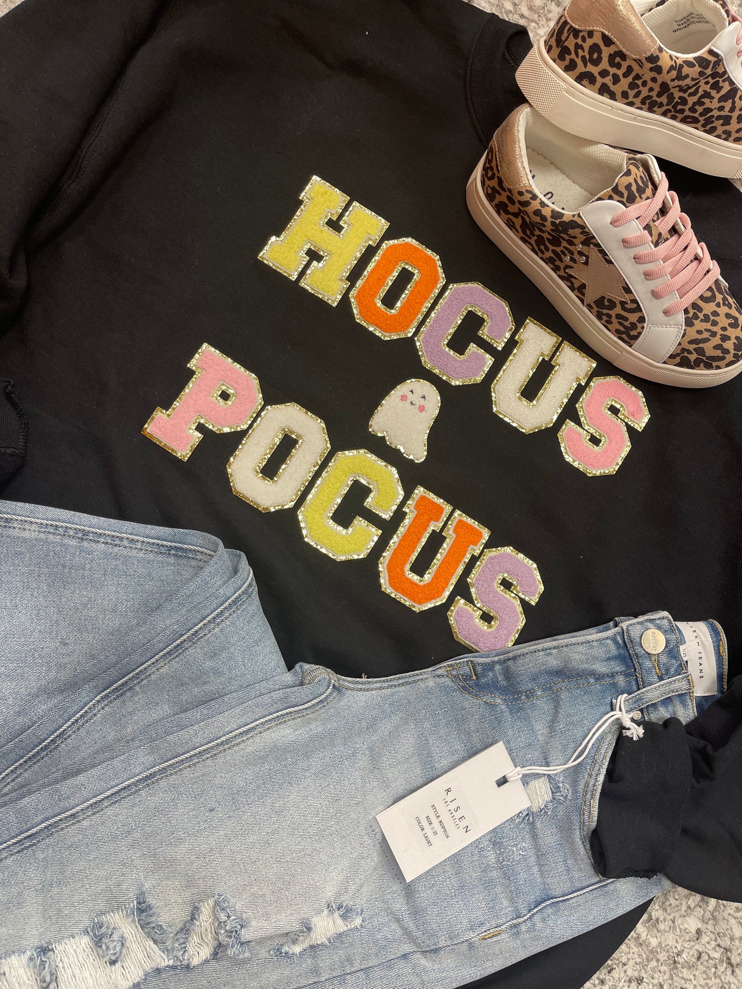 Hocus Pocus ~ Chenille Patch Crewneck Sweatshirt