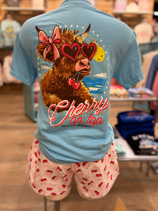 Cherry On Top - Cow Girlie Girl Tee