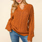 Leaves Are Falling ~ Rust Chunky Loose Fit Sweater