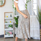 Marley ~ Satin Animal Print Midi Skirt