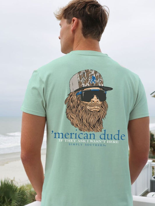 ‘Merican Dude ~ Men’s Simply Southern Tee ~ Sasquatch - Big Foot
