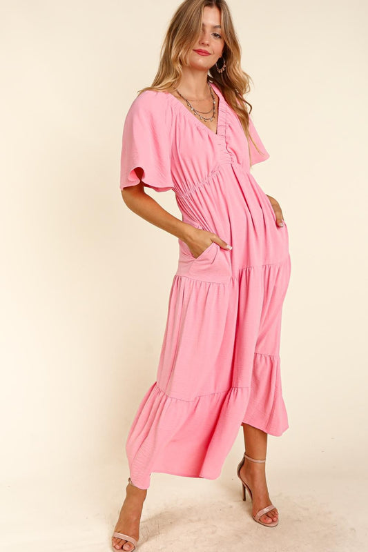 Abigail ~ Babydoll Maxi Dress - Regular and Curvy Sizes