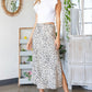 Marley ~ Satin Animal Print Midi Skirt