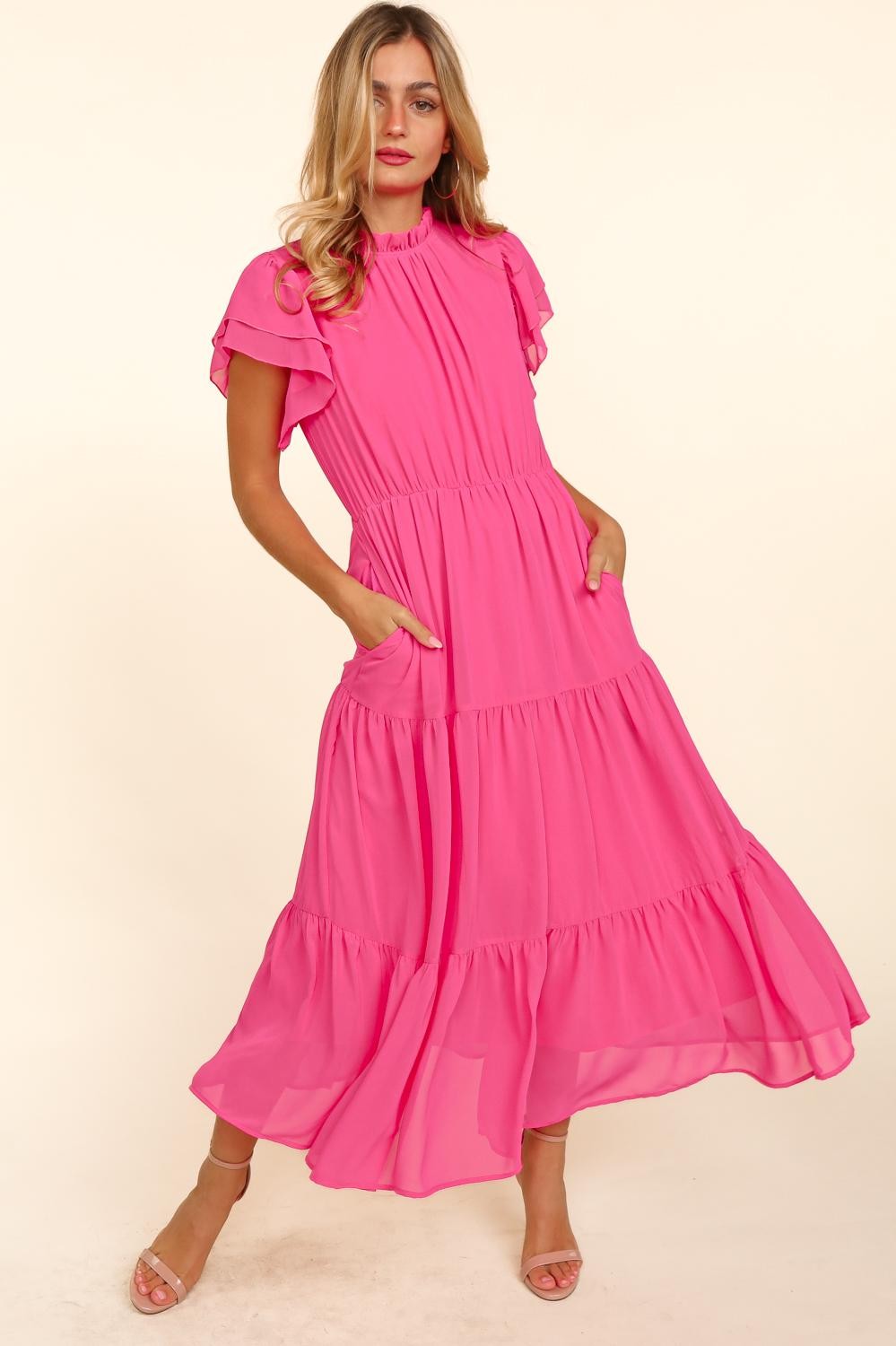 Graceful Beauty ~ Mock Neck Maxi Dress