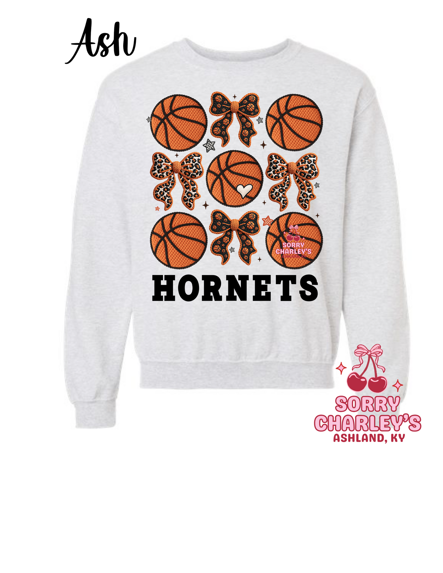 Custom Yarn Basketballs and Bows Shirt