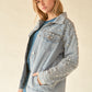 Pearl Rhinestone Denim Jacket