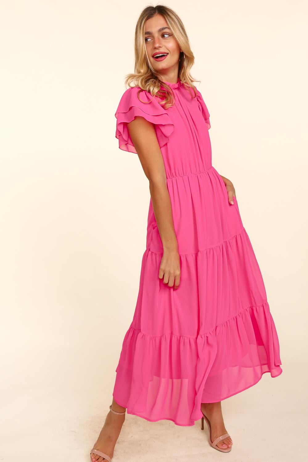 Graceful Beauty ~ Mock Neck Maxi Dress