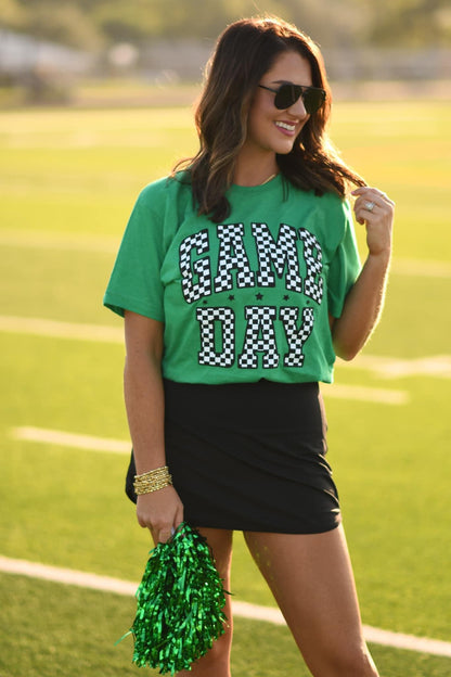GAME DAY Checkered Graphic Tee