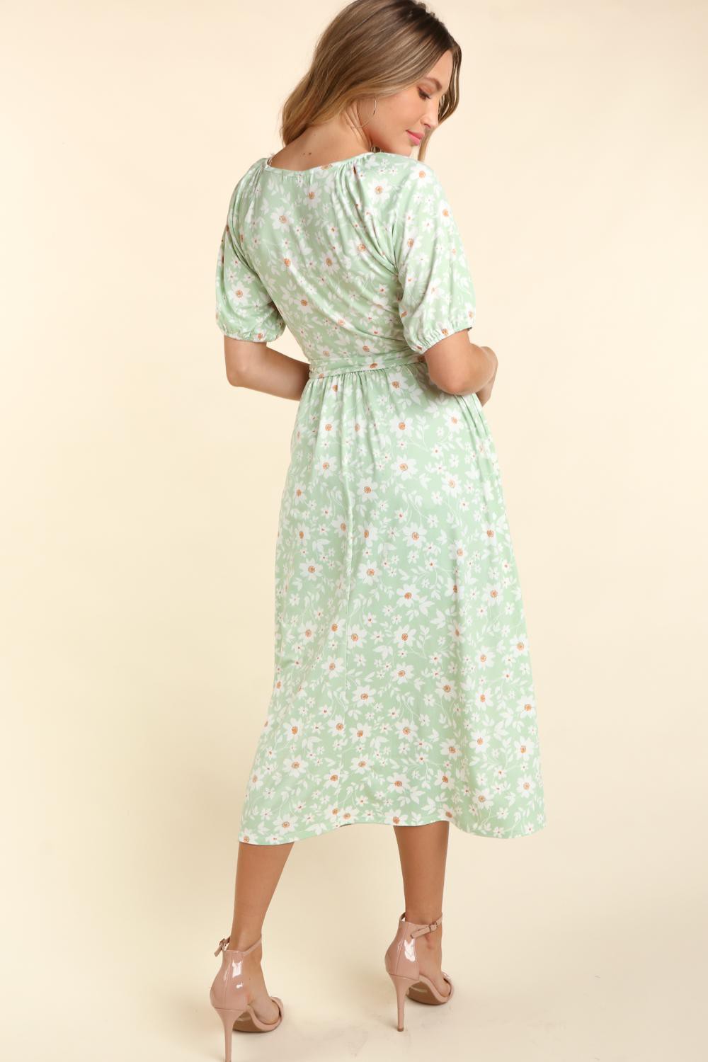 Lovely Lady May ~ Mint Daisy Print Dress