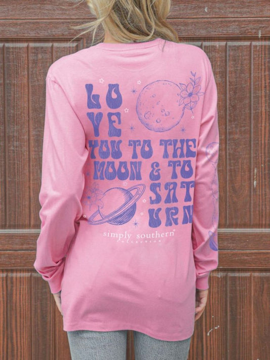 Love You To The Moon & To Saturn ~ Simply Southern Long Sleeve Tee