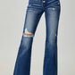 Risen ~ Mid- Rise Button Down Flare Jeans