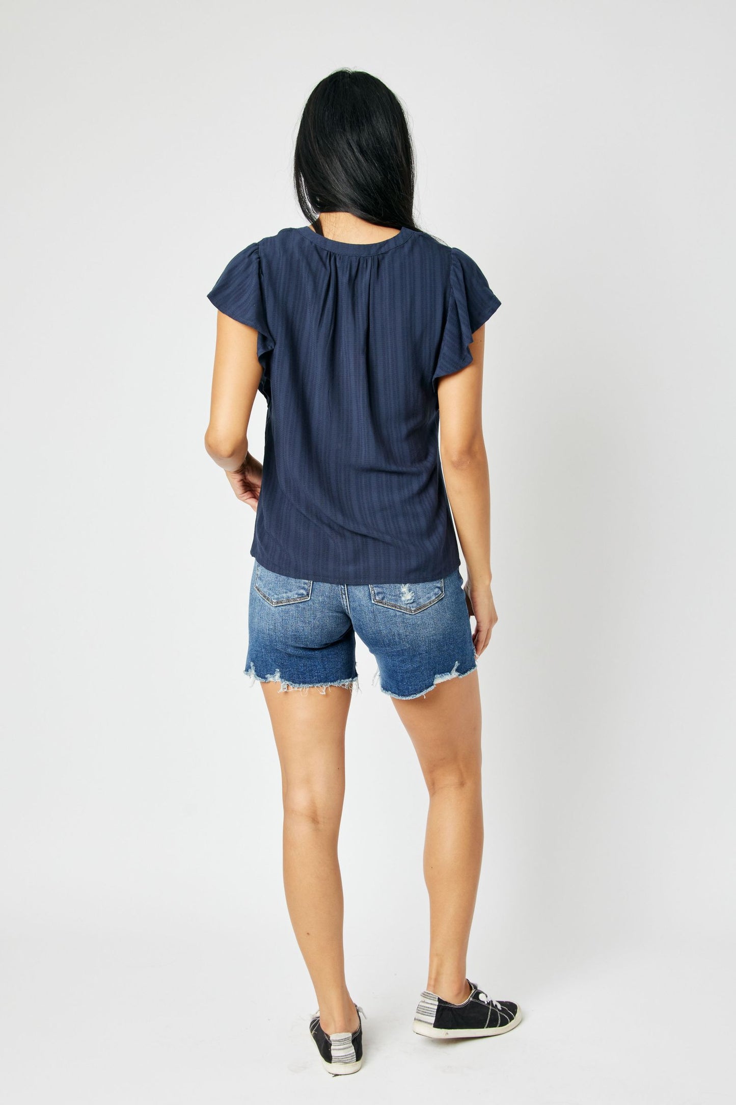 Iris - Mid-Rise Judy Blue Shorts - Regular and Curvy Sizes