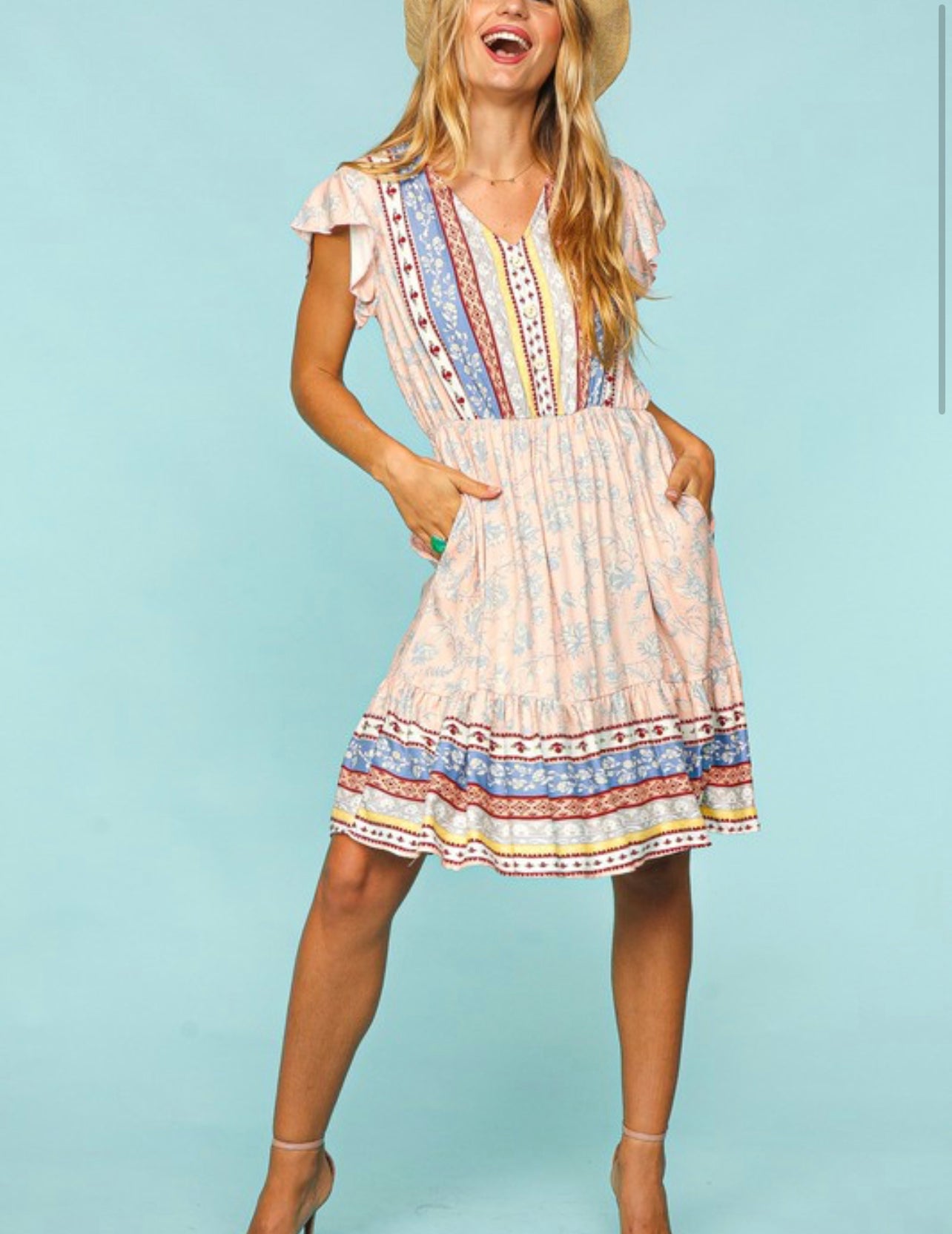 Just In Time ~ Boho Floral Dress