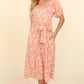 Lovely Lady May ~ Coral Daisy Print Dress