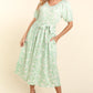 Lovely Lady May ~ Mint Daisy Print Dress