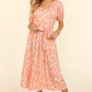 Lovely Lady May ~ Coral Daisy Print Dress