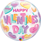 Candy Heart Happy Valentine's Day - Clear 22 Inch Balloon