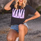 Mama ~ Dark Gray and Purple tee