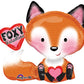 Foxy Valentine - 28 Inch Mylar Balloon